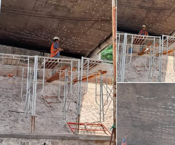 Rapid Setting Mortar application at  Cawang Tomang  Cengkareng Toll Road
